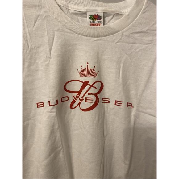 Vintage 2000s Budweiser Beer Promo Graphic T Shirt Men's XL White Rare - Picture 3 of 5